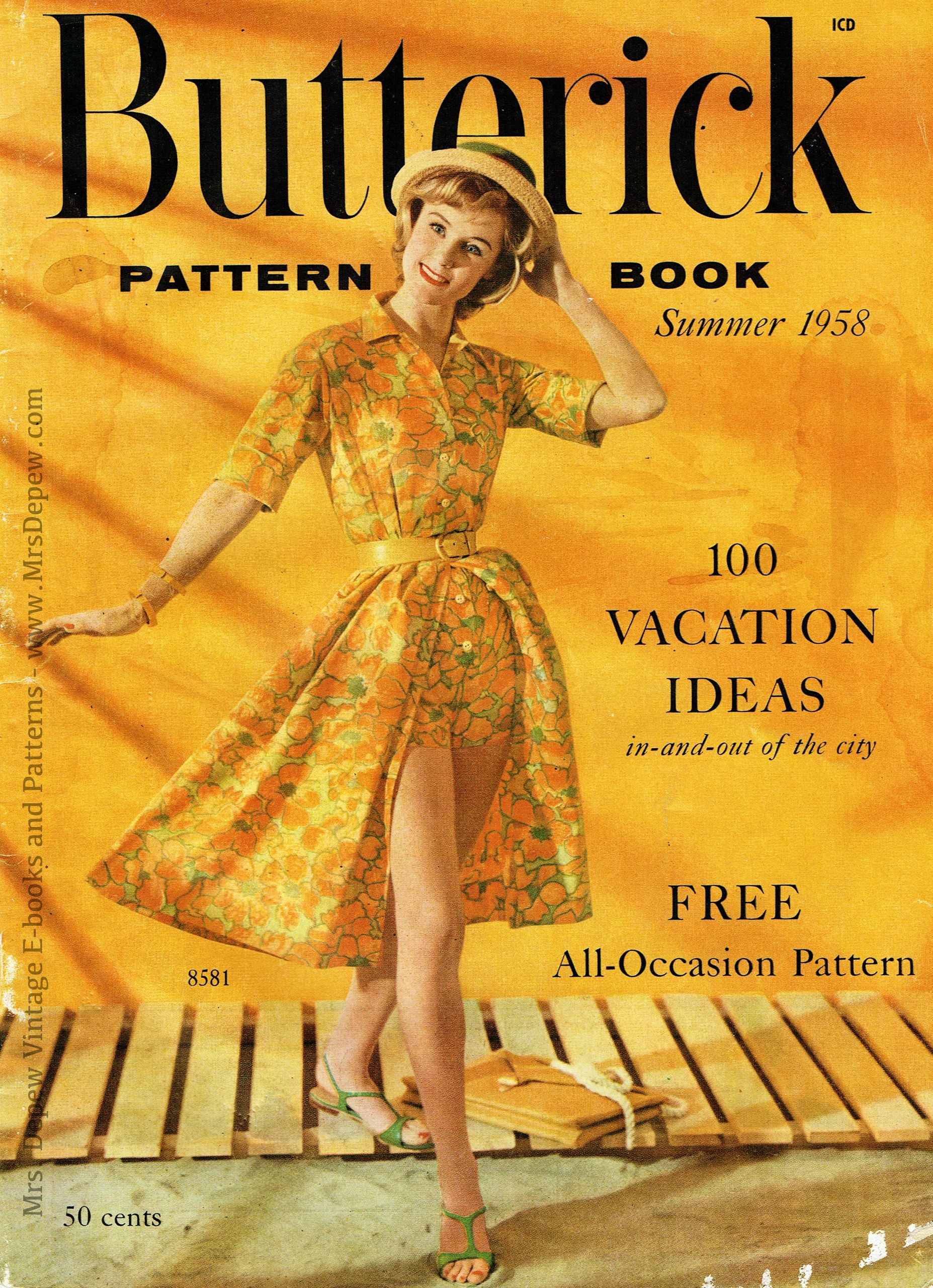 Butterick ソーイングパターン 1936年ビンテージ - 型紙/パターン